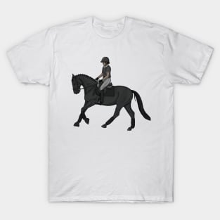 Black Dressage Canter T-Shirt